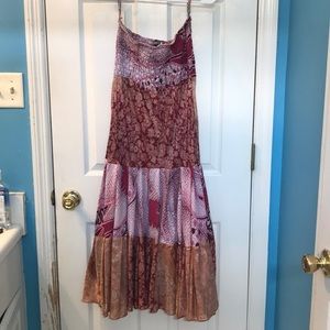 Earthbound Patchwork Silk Maxi Dress/Skirt